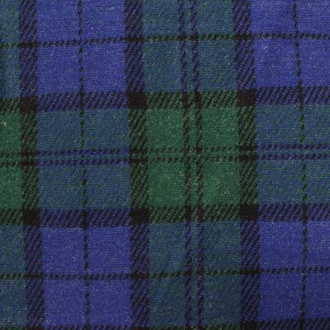 Bold Plaid Polyester Viscose Stretch Knit Fabric