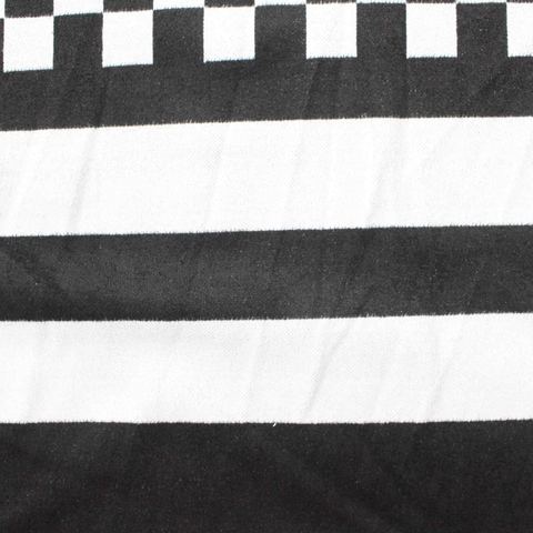 Black Checks Faux Suede, Polyester