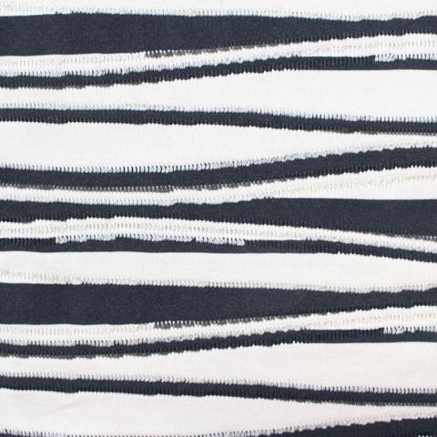 Striped Polyester Stretch Knit Fabric
