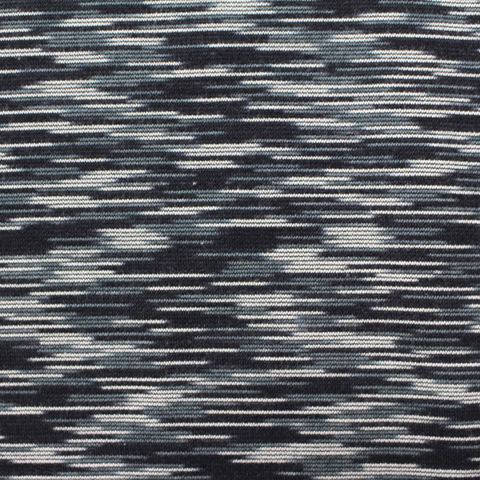 Fine Striped Viscose Nylon Stretch Ponte Knit Fabric