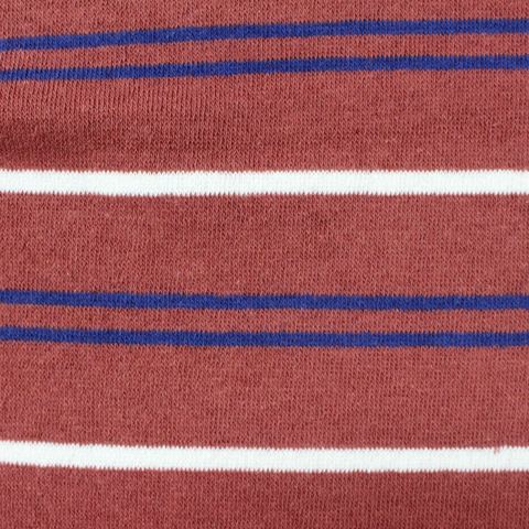 Striped Cotton Polyester French Terry Fabric