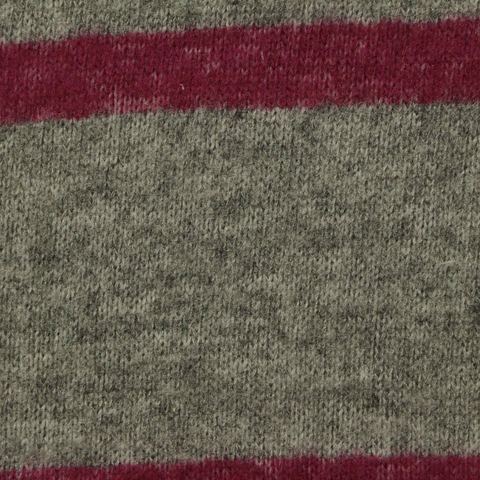 Bold Striped Brushed Viscose Polyester Stretch Knit Fabric