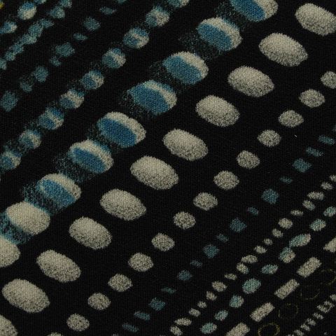 Dotted Polyester Stretch Linen-Look Fabric