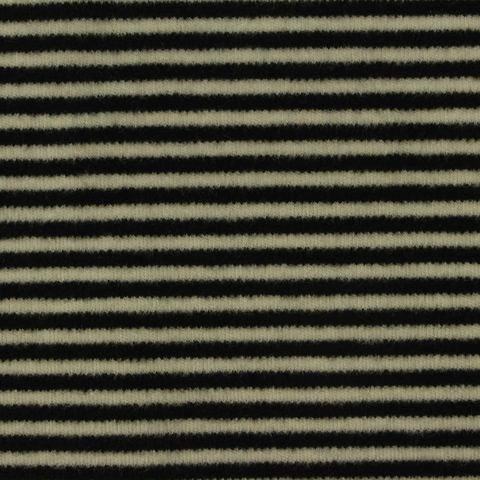 Fine Striped Viscose Acrylic Blend Stretch Interlock Knit Fabric