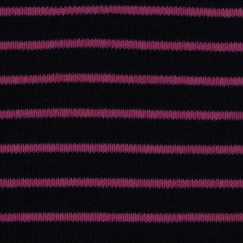 Fine Striped 100% Cotton Interlock Knit Fabric