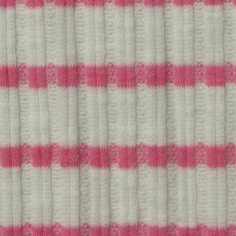 Striped Cotton Polyester Stretch Knit Fabric