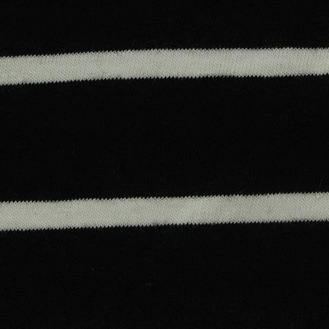 Striped Cotton Stretch Knit Fabric