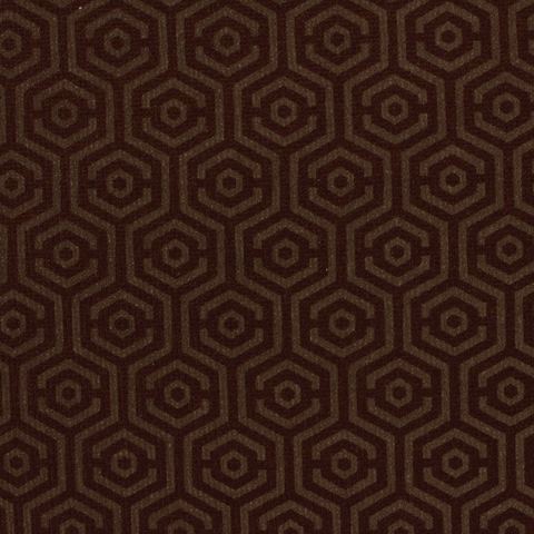 Brown Geometric Interlock Knit, Poly-Cotton