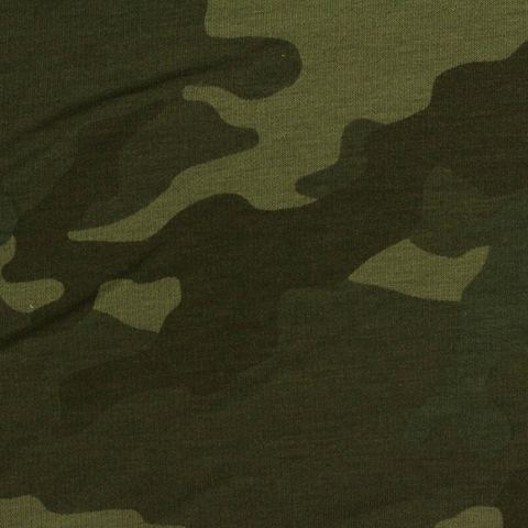 Green Camo French Terry, Poly-Modal