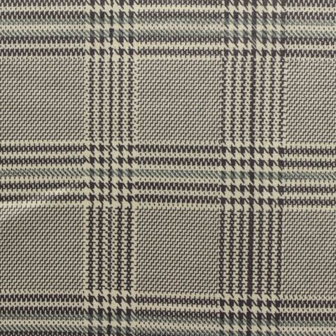 Light Beige Plaid Faux Suede, Polyester