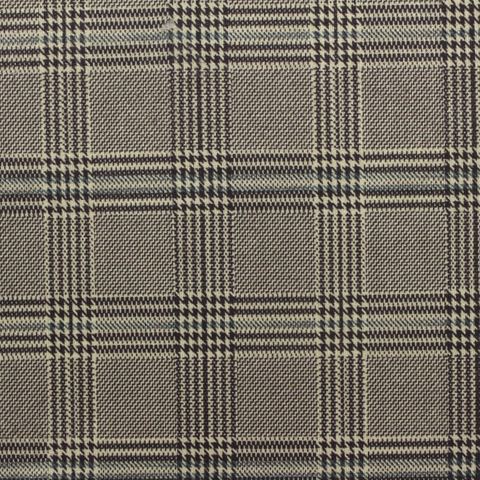 Dark Brown Plaid Faux Suede, Polyester