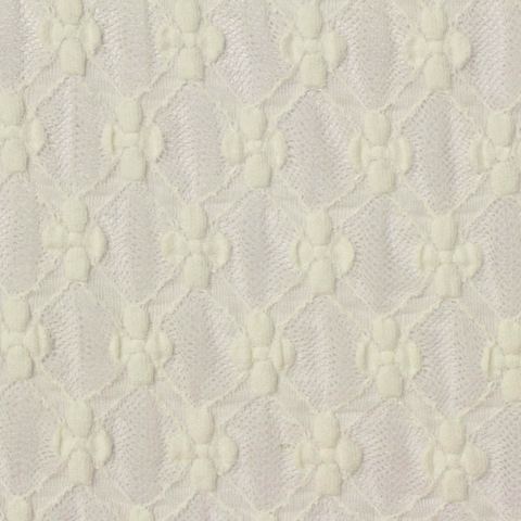 Cream Tone-on-Tone Floral Lace, Nylon-Cotton
