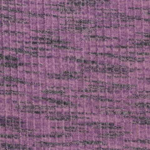 Heather Polyester Viscose Stretch Rib Knit Fabric