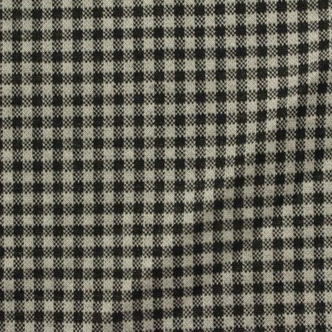 Fine Plaid Polyester Stretch Knit Fabric
