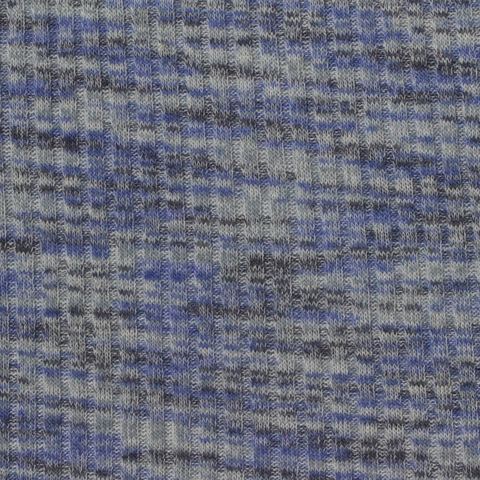 Heather Polyester Viscose Stretch Rib Knit Fabric