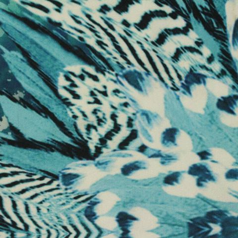 Printed Polyester Stretch ITY Knit Fabric