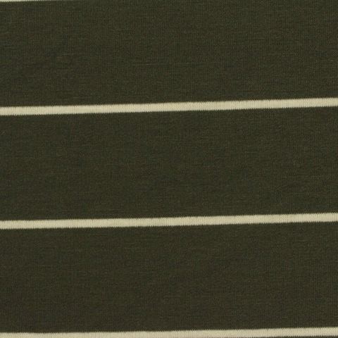 Striped Polyester Viscose Stretch French Terry Fabric