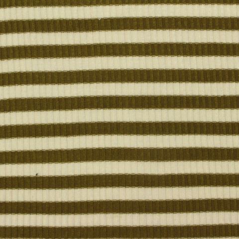 Striped Rib Knit Fabric