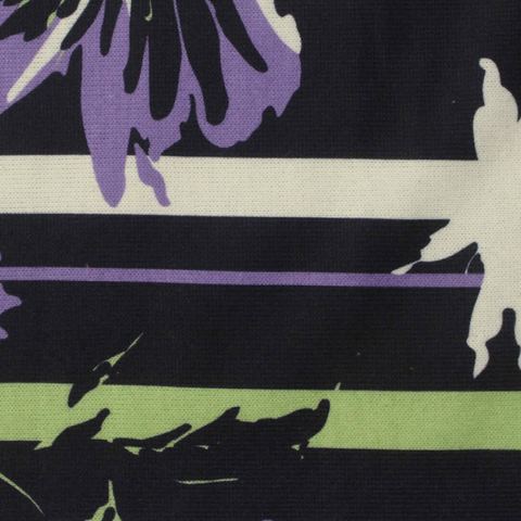 Bold Floral Polyester Viscose Knit Fabric