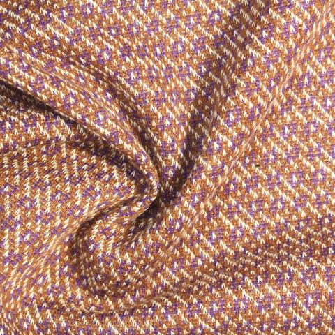 Fine Plaid Polyester Cotton Knit Fabric