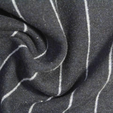 Striped Polyester Viscose Stretch Knit Fabric