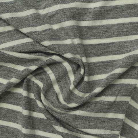 Striped Viscose Stretch Knit Fabric