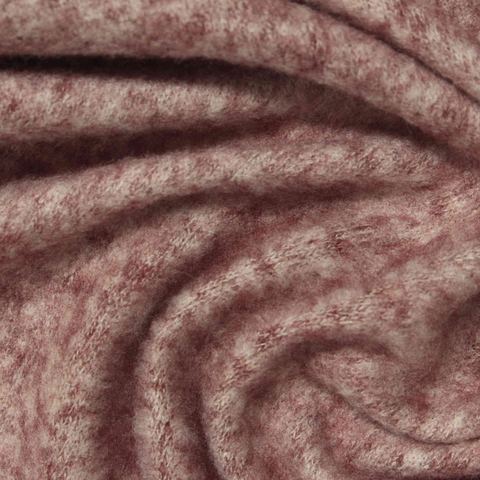 Heather Brushed Viscose Polyester Stretch Chunky Knit Fabric