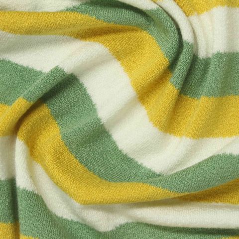 Bold Striped Viscose Stretch Linen-Look Fabric