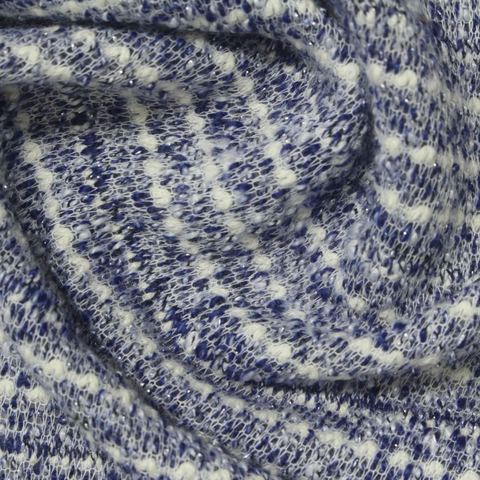 Jacquard Polyester Cotton Metallic Bouclé Fabric