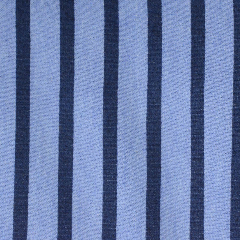 Striped Cotton Polyester French Terry Fabric
