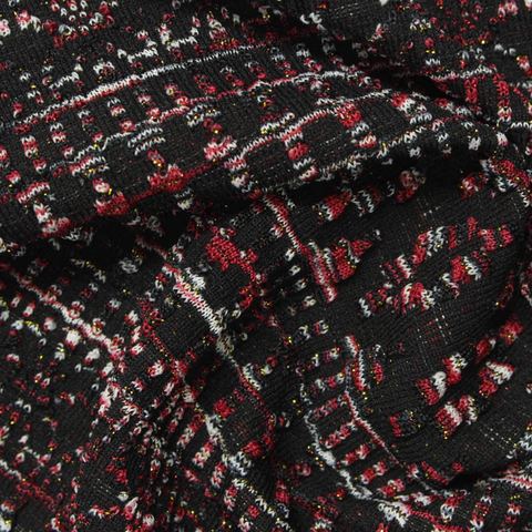 Jacquard Polyester Stretch Interlock Knit Fabric