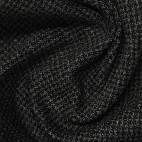 Fine Plaid Polyester Stretch Knit Fabric