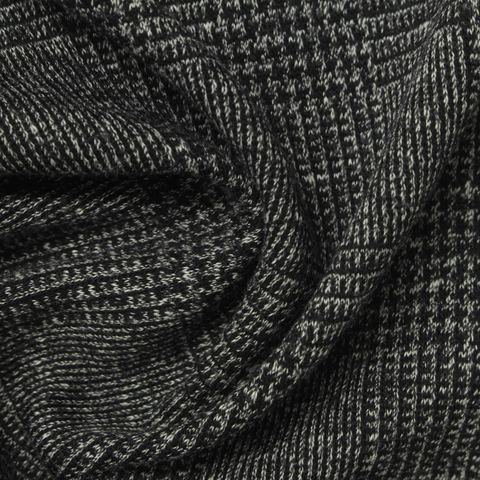 Plaid Cotton Polyester Knit Fabric