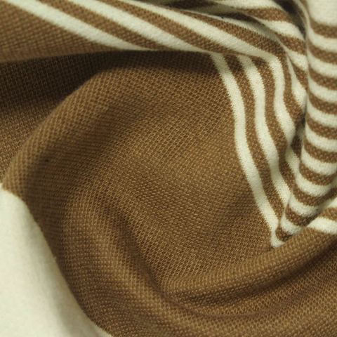 Striped Cotton Polyester Stretch Knit Fabric