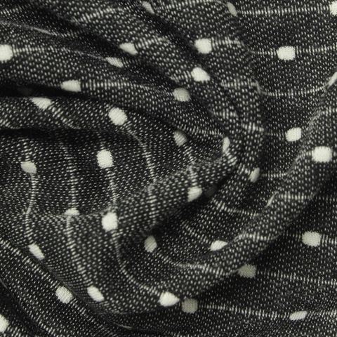 Fine Dotted Polyester Viscose Knit Fabric