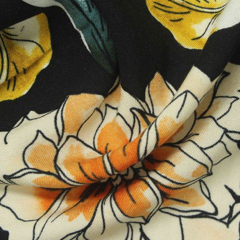 Bold Floral 100% Viscose Knit Fabric