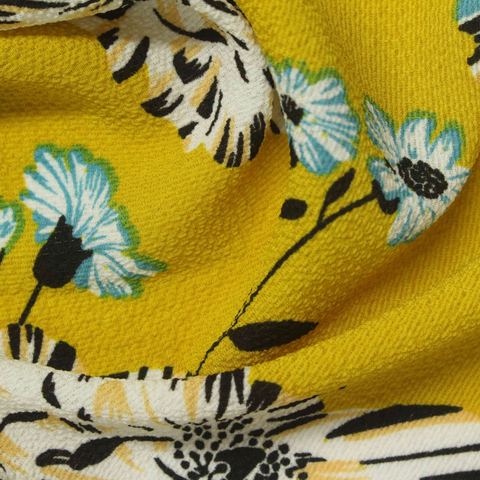 Floral Polyester Stretch Knit Fabric