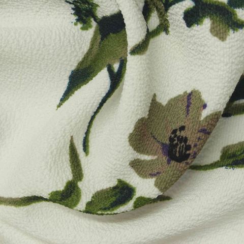 Bold Floral Polyester Stretch Knit Fabric
