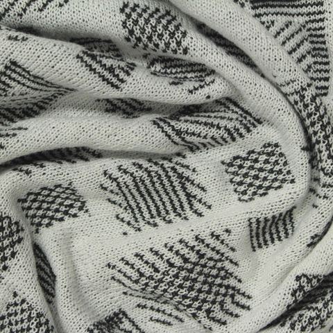 Jacquard Polyester Viscose Stretch Knit Fabric