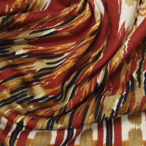 Printed Polyester Stretch Knit Fabric
