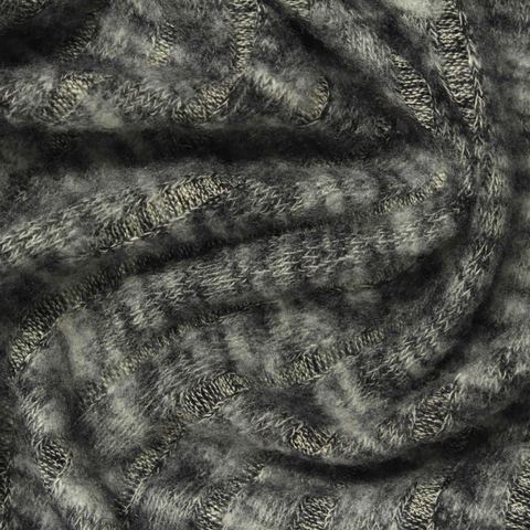 Jacquard Brushed Viscose Polyester Stretch Knit Fabric