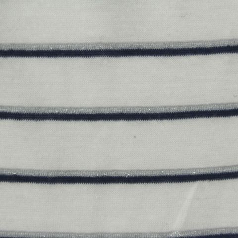Fine Striped Polyester Metallic Knit Fabric