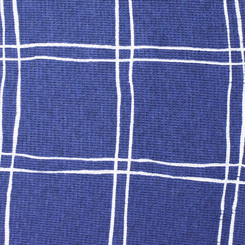 White Irregular-Check Waffle Knit, Viscose