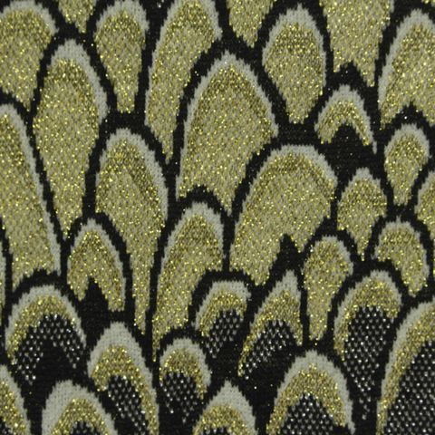 Jacquard Polyester Metallic Stretch Knit Fabric