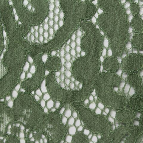 Olive Floral Lace, Cotton-Nylon