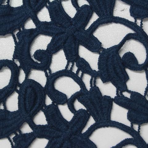 Navy Floral Knit, Polyester