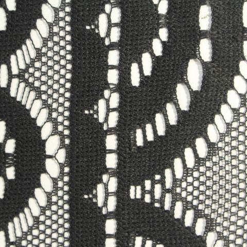 Black Openwork Lace, Polyester