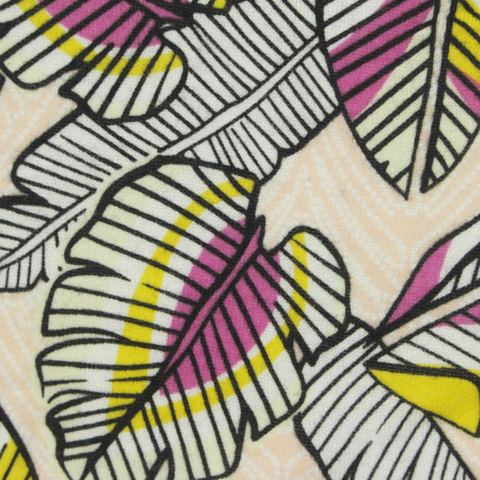 Bold Floral Polyester Viscose Woven Fabric