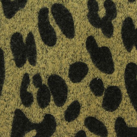Black Leopard Chunky Knit, Viscose-Poly