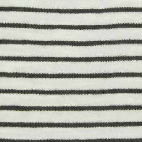 Fine Striped Slub 100% Cotton Knit Fabric